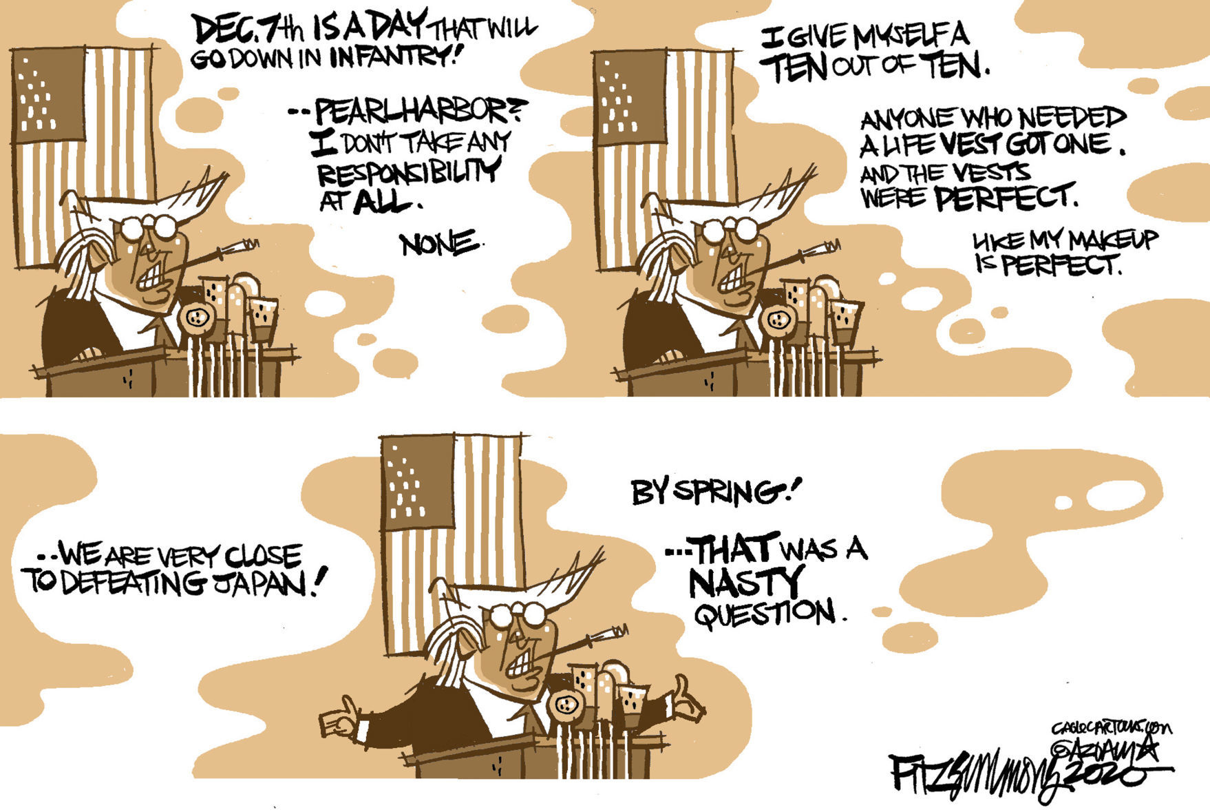 Daily Fitz Cartoon: Franklin Delano Trump